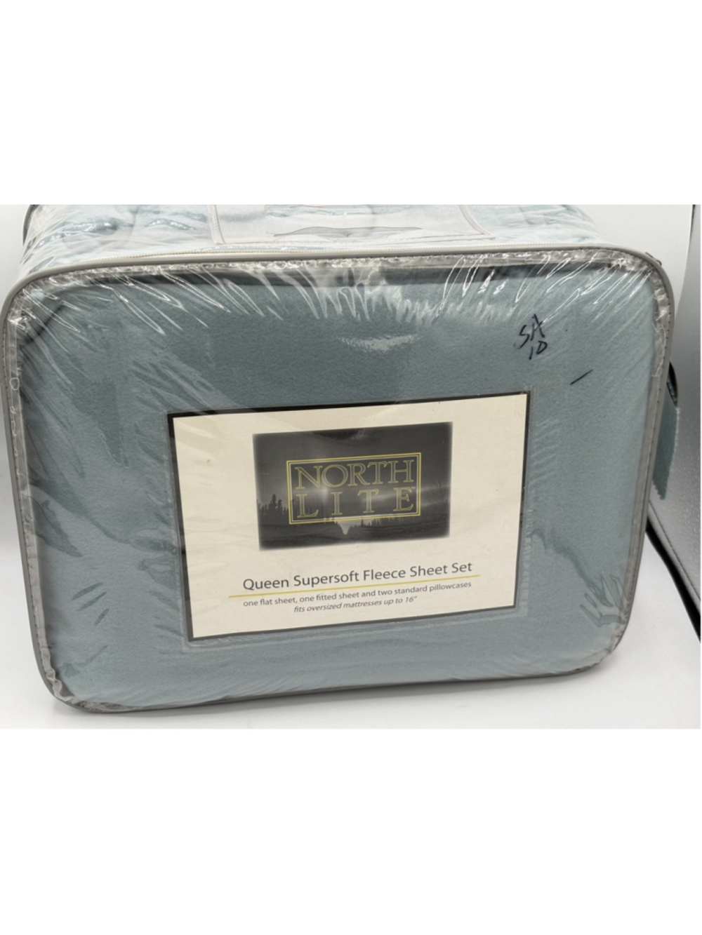 Queen Size Super Soft Fleece Sheet Set Deep Sage Green by NORTH LITE